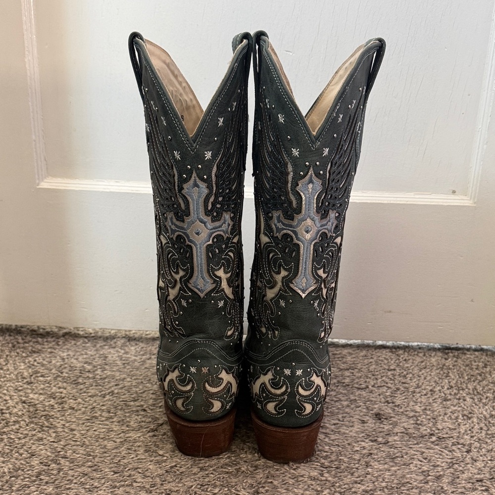 J.B. Dillon Leather Cowboy Boots - Picture 4 of 8